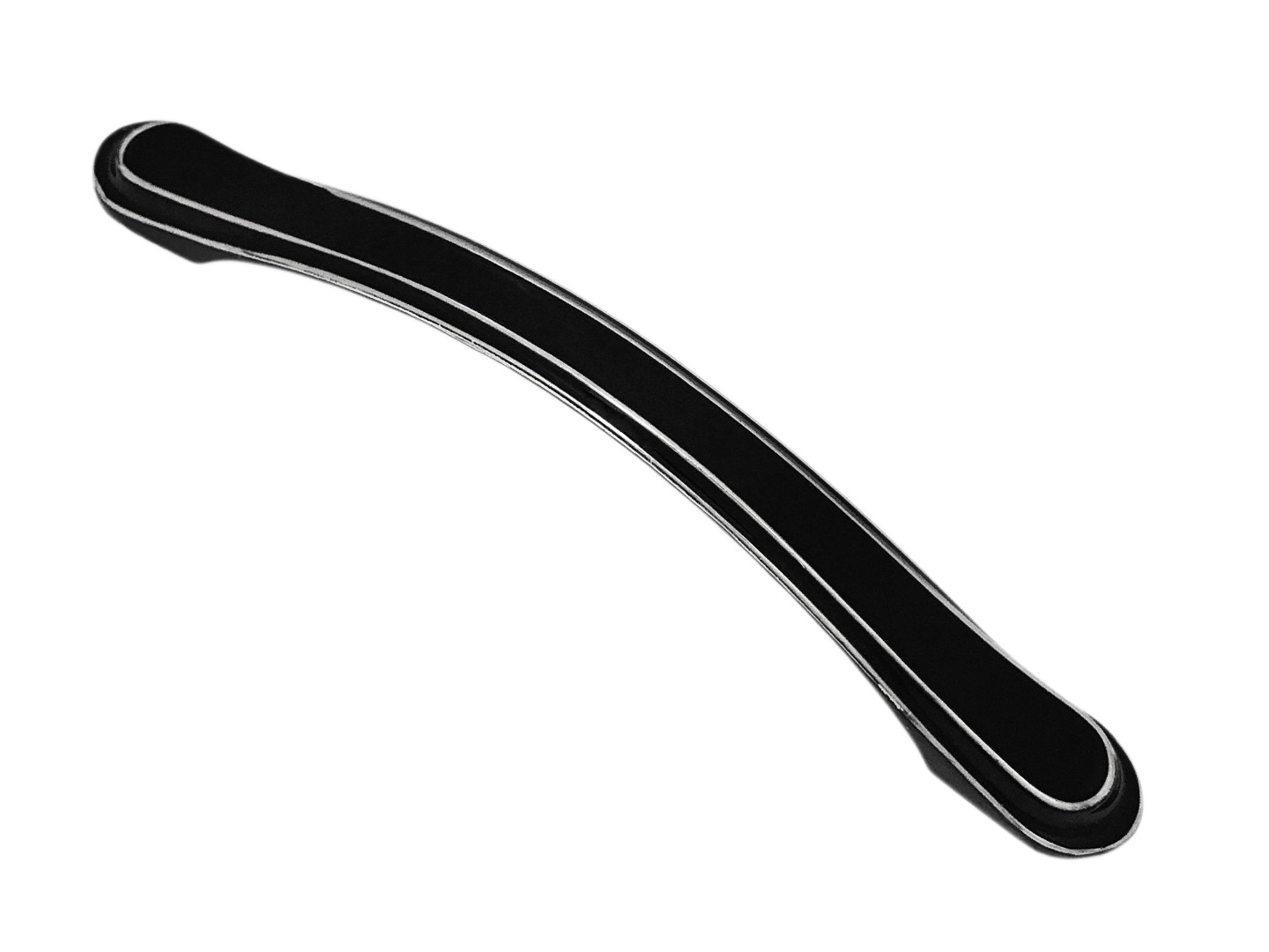 Ручка мебельная скоба 128 мм черная